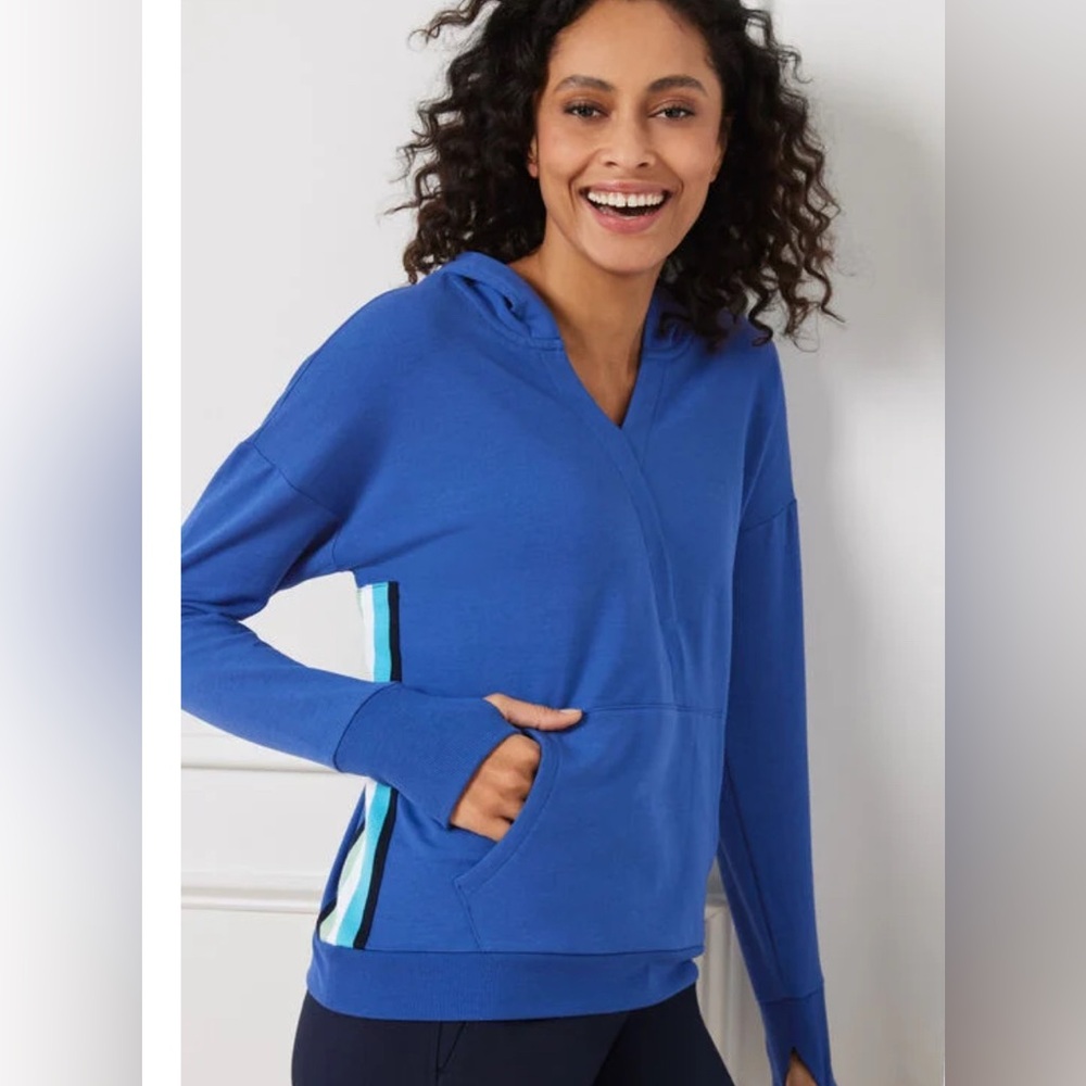 T By Talbots FEATHERWEIGHT‎ TERRY HOODED PULLOVER
